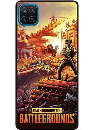Силіконовий чохол бампер для samsung a12 з малюнком pubg пабг