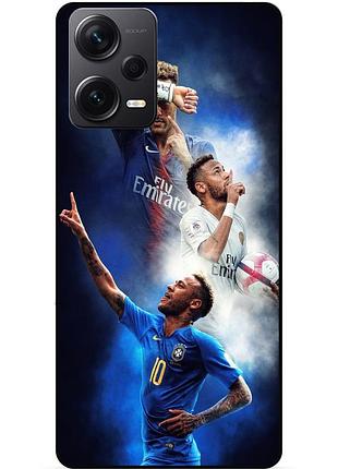 Силиконовый бампер чехол для xiaomi redmi note 12 5g с рисунком неймар neymar