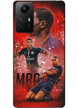 Силиконовый бампер чехол для xiaomi redmi note 12s с рисунком мбаппе psg mbappe