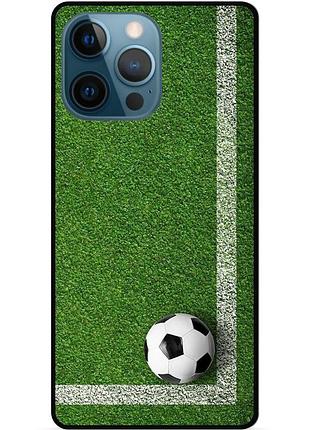 Силіконовий чохол бампер для iphone 14 pro max з малюнком футбол мяч
