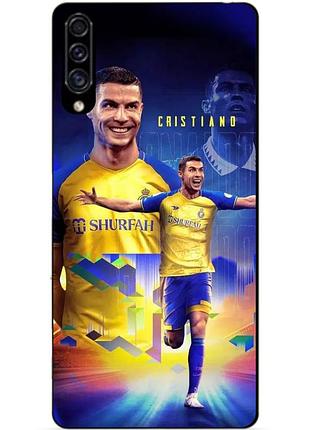 Силиконовый бампер чехол для samsung a10s с рисунком роналдо аль наср ronaldo