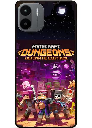 Силиконовый чехол бампер для xiaomi redmi a2 стив minecraft крипер майнкрафт