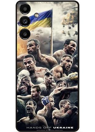 Чехол силиконовый бампер для samsung s21 plus с рисунком бокс украина кличко усик