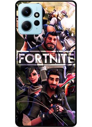 Силиконовый чехол бампер для xiaomi redmi note 12 с картинкой фортнайт fortnite