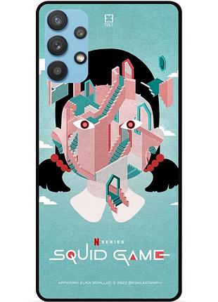 Силиконовый чехол для samsung a32 с рисунком игра в кальмара squid game