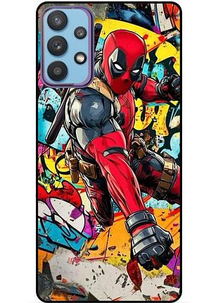 Чехол силиконовый бампер для samsung a32 с рисунком deadpool marvel дэдпул