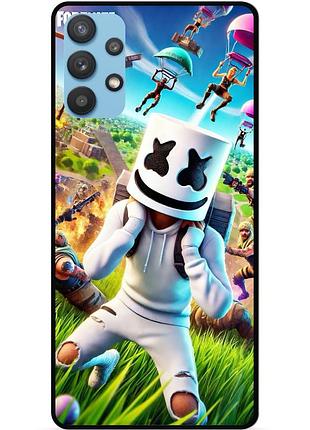 Силиконовый чехол бампер для samsung a32 с рисунком фортнайт fortnite