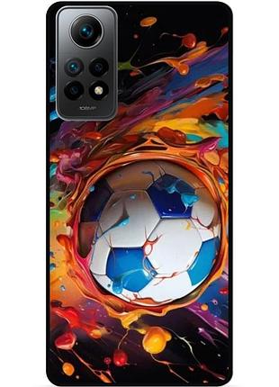 Силиконовый чехол бампер для xiaomi redmi note 11 pro с рисунком футбол мяч