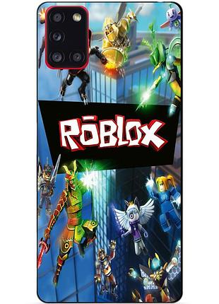 Силиконовый бампер чехол для samsung m51 с картинкой roblox роблокс