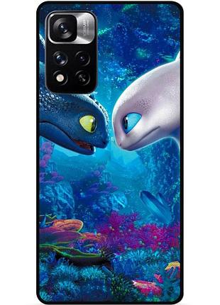 Чехол силиконовый для xiaomi redmi note 11 pro plus 5g с рисунком как приручить дракона dragon