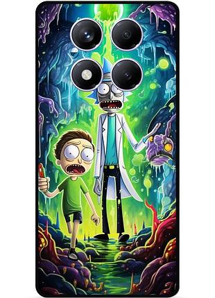 Силиконовый чехол бампер для xiaomi redmi note 14 pro plus 5g с рисунком rick and morty рик и морти