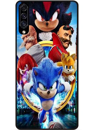 Чехол силиконовый бампер для samsung a30s с картинкой соник sonik