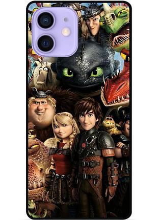Силиконовый чехол для iphone 12 с рисунком как приручить дракона