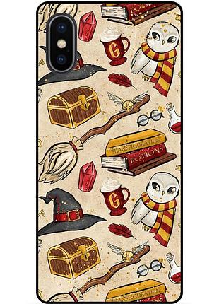Силиконовый бампер чехол для iphone xs max с картинкой gryffindor гриффиндор гарри поттер harry potter