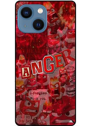 Чехол силиконовый бампер для iphone 13 mini с рисунком головоломка anger