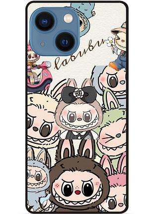 Чехол силиконовый бампер для iphone 15 с картинкой лабубу labubu
