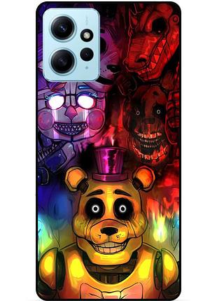 Силіконовий бампер чохол для xiaomi redmi note 12 з малюнком freddy фредді аніматроніки