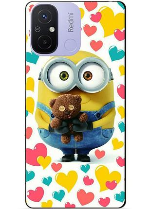 Силиконовый бампер чехол для xiaomi redmi 12c с рисунком миньон боб minion