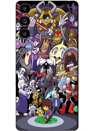 Силиконовый бампер чехол для samsung a16 с рисунком undertale андертейл
