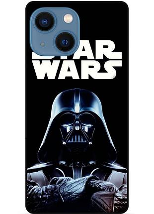 Силиконовый бампер чехол для iphone 13 mini с рисунком star wars звездные войны дарт вейдер