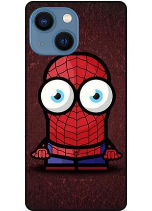 Силіконовий бампер чохол для iphone 14 plus з малюнком міньйон людина-павук spider man