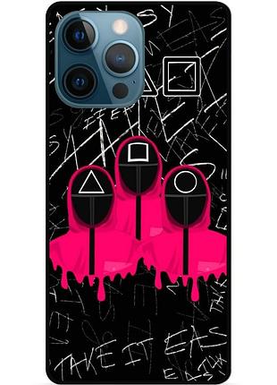 Чехол силиконовый для iphone 12 pro max игра в кальмара