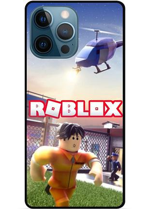 Силиконовый чехол бампер для iphone 14 pro max с картинкой roblox роблокс