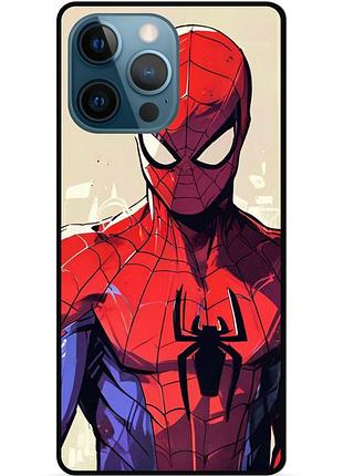 Силиконовый чехол бампер для iphone 13 pro max с рисунком spider man человек паук