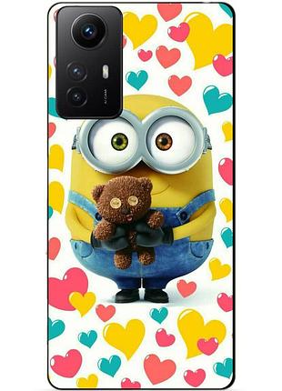 Силиконовый бампер чехол для xiaomi redmi note 12s с рисунком миньон боб minion