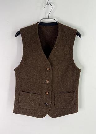 Arpin v-neck tweed wool women’s vest/waistcoat 38 size