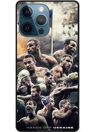 Чехол силиконовый бампер для iphone 11 pro с рисунком бокс украина кличко усик