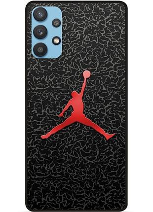 Чехол силиконовый бампер для samsung a32 с рисунком jordan джордан