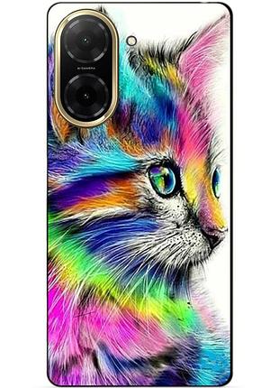 Силіконовий чохол бампер для xiaomi poco c71 з малюнком акварельний кіт