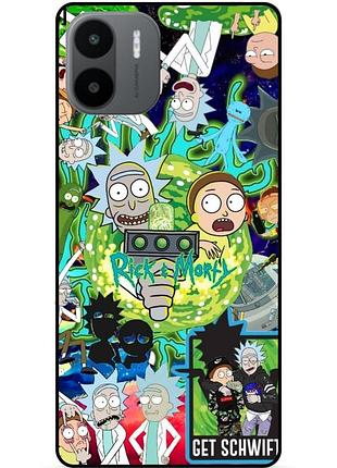 Силиконовый бампер чехол для xiaomi redmi a1 с рисунком rick and morty рик и морти