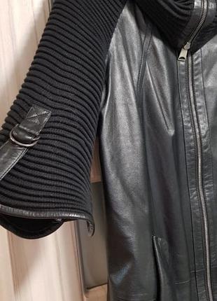 Крутой кожаный плащ 4