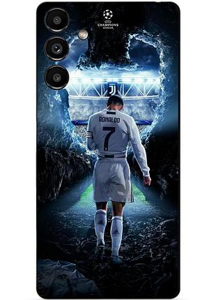 Силиконовый бампер чехол для samsung a16 с рисунком ronaldo роналдо