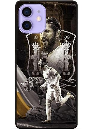 Чехол силиконовый бампер для iphone 12 mini с рисунком sergio ramos серхио рамос real