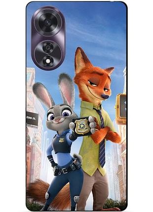 Чехол силиконовый бампер для oppo a60 с рисунком джуди зверополис zootopia