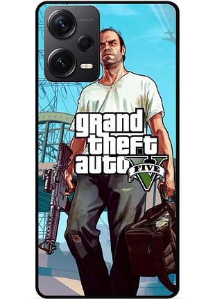 Силиконовый чехол бампер для xiaomi redmi note 12 5g с рисунком гта gta