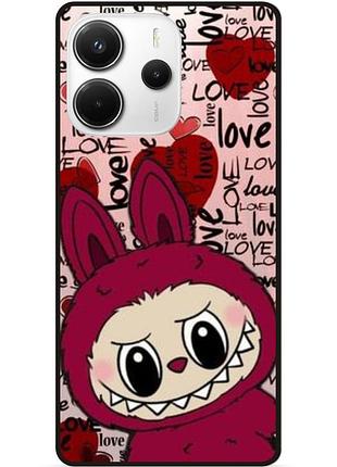 Силіконовий бампер чохол для xiaomi redmi note 14 5g з малюнком лабубу labubu