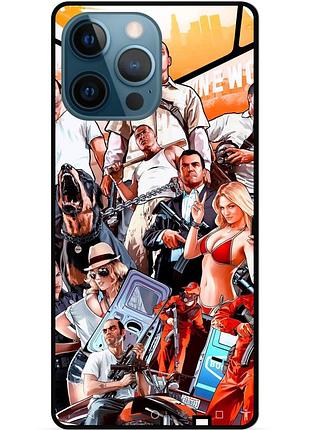 Силіконовий бампер чохол для iphone 14 pro з малюнком gta гта