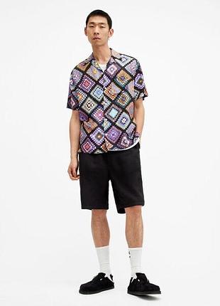 Рубашка allsaints вискоза для модных мужчин