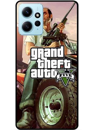 Силіконовий бампер чохол для xiaomi redmi note 12 з малюнком gta гта