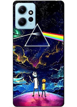 Силиконовый бампер чехол для xiaomi redmi note 12 с рисунком рик и морти rick and morty