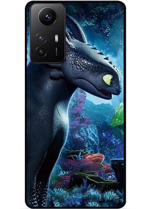 Силіконовий чохол бампер для xiaomi redmi note 12s з малюнком как приручить дракона