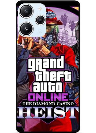 Силиконовый чехол бампер для xiaomi redmi 12 с картинкой гта gta