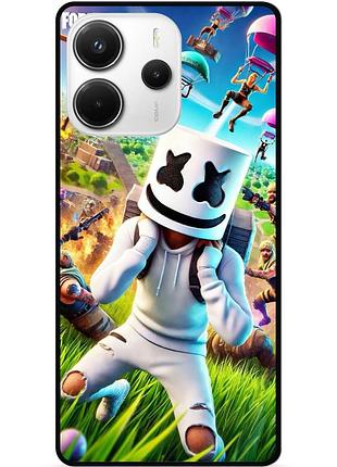 Силиконовый чехол бампер для xiaomi redmi note 14 5g с рисунком фортнайт fortnite
