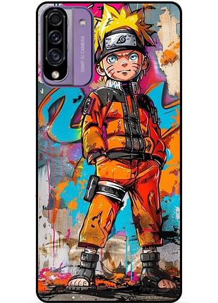 Чехол силиконовый бампер для samsung m20 с рисунком наруто аниме marvel naruto