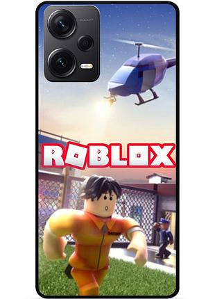 Силиконовый чехол бампер для xiaomi redmi note 12 pro 5g с картинкой roblox роблокс