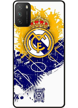 Чехол силиконовый бампер для xiaomi poco m3 с рисунком реал мадрид real madrid
